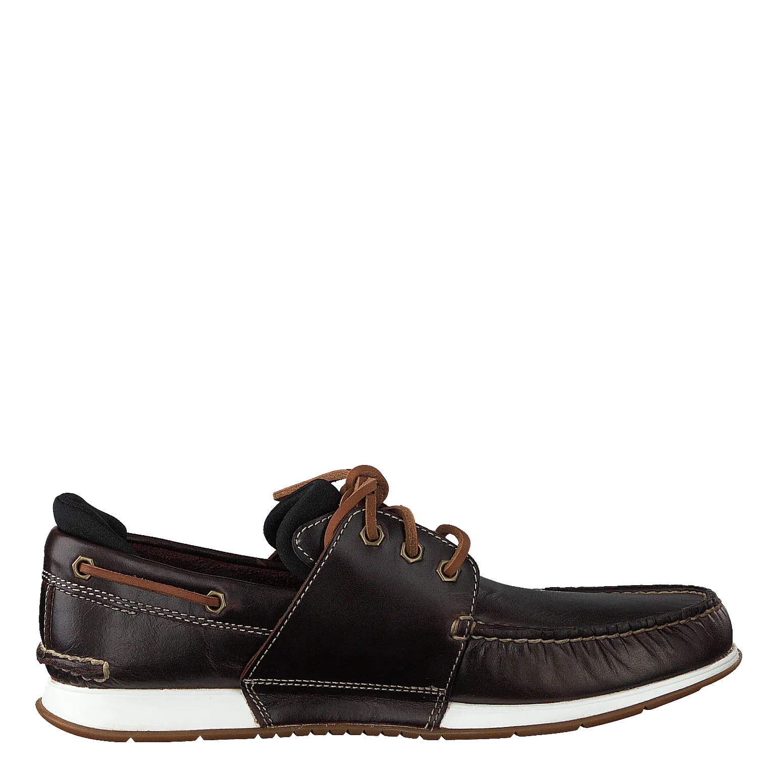 Heger's Bay 3 Eye Boat Medium Brown Full Grain