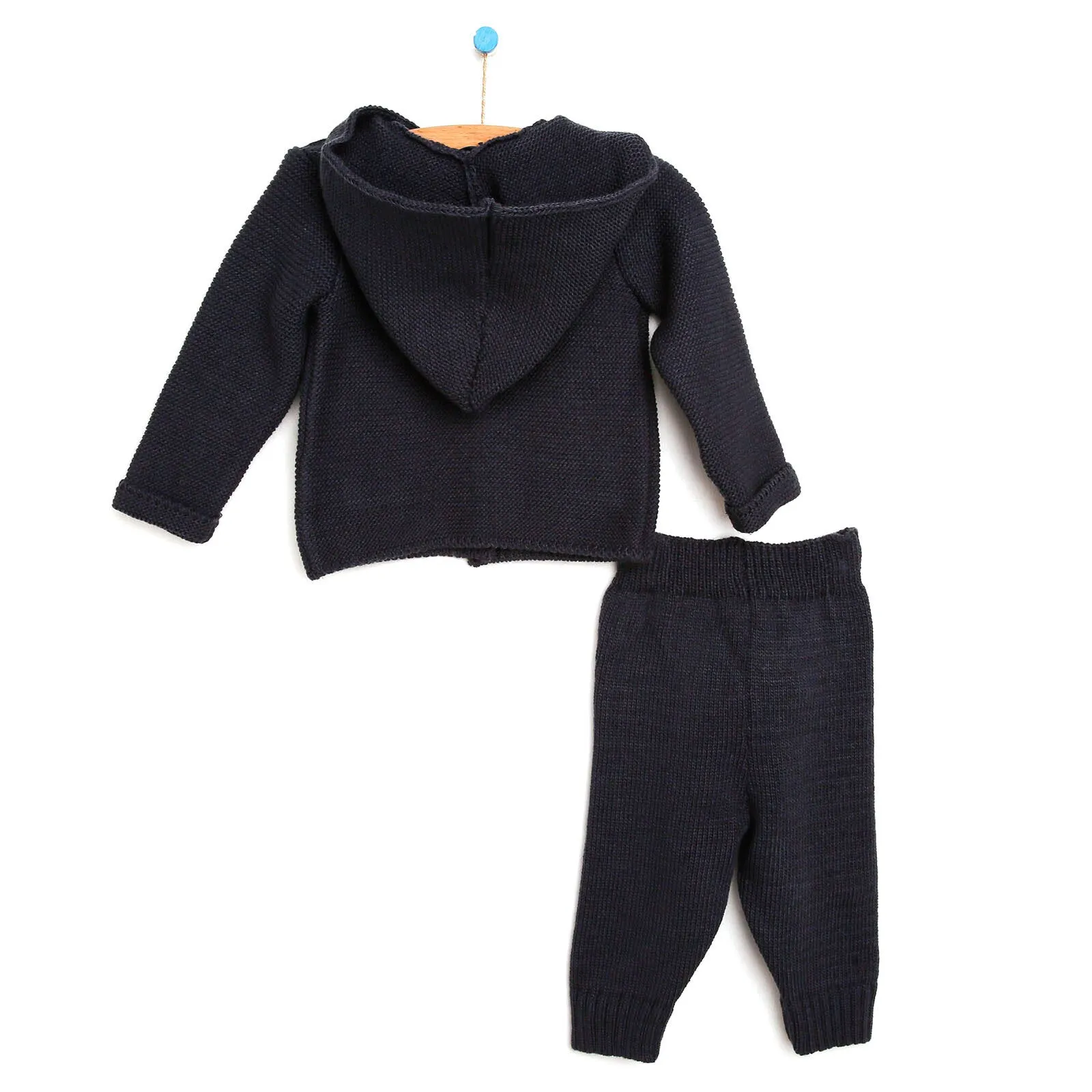 HelloBaby Newborn Knit Cardigan - Bottom - Navy