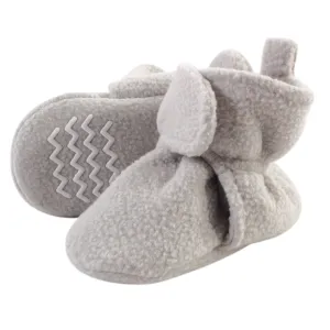 Hudson Baby Cozy Fleece Booties, Light Gray