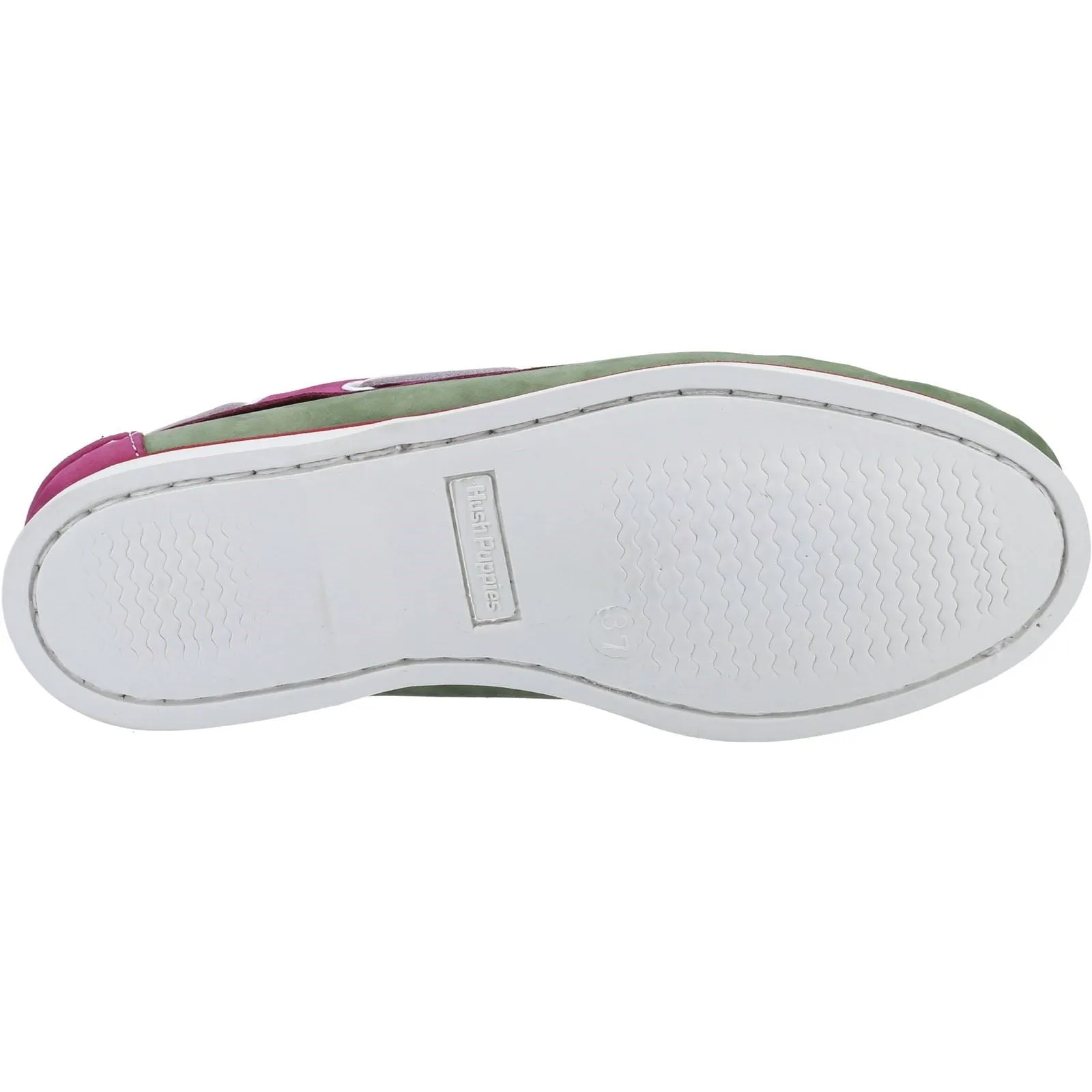 Hush Puppies Hattie Green Leather Female Lace Ladies Shoes