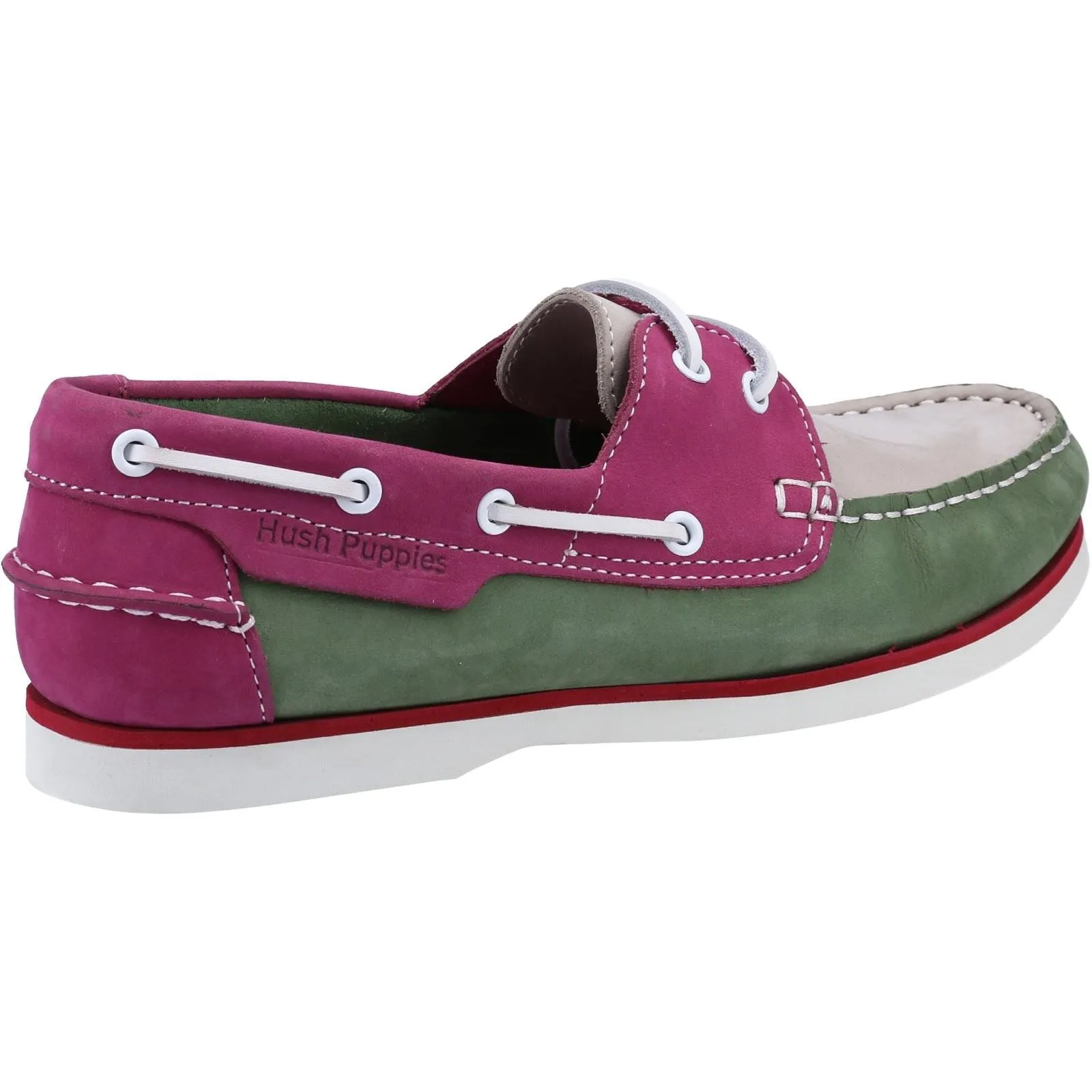 Hush Puppies Hattie Green Leather Female Lace Ladies Shoes