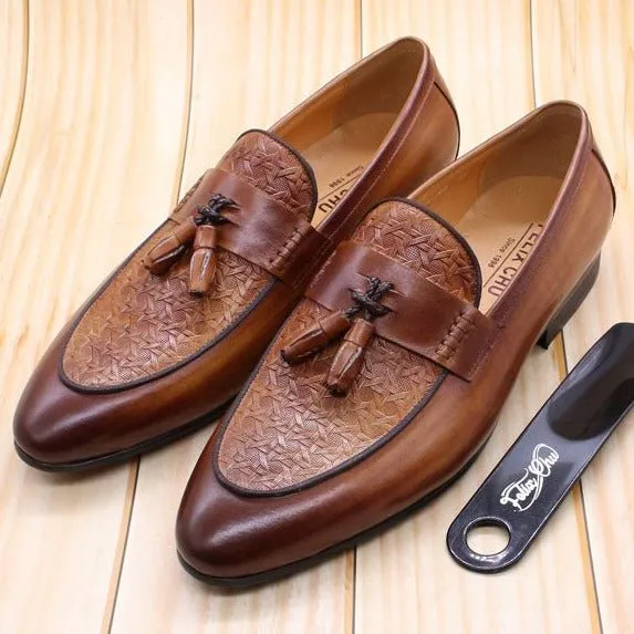 Italian Luxe Exotic Slip On Loafers