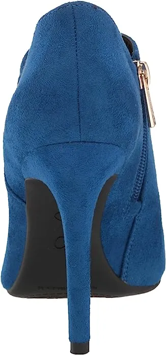 Jessica Simpson Luela Blue Hour Leather Side Zipper Stiletto Heel Ankle Boots