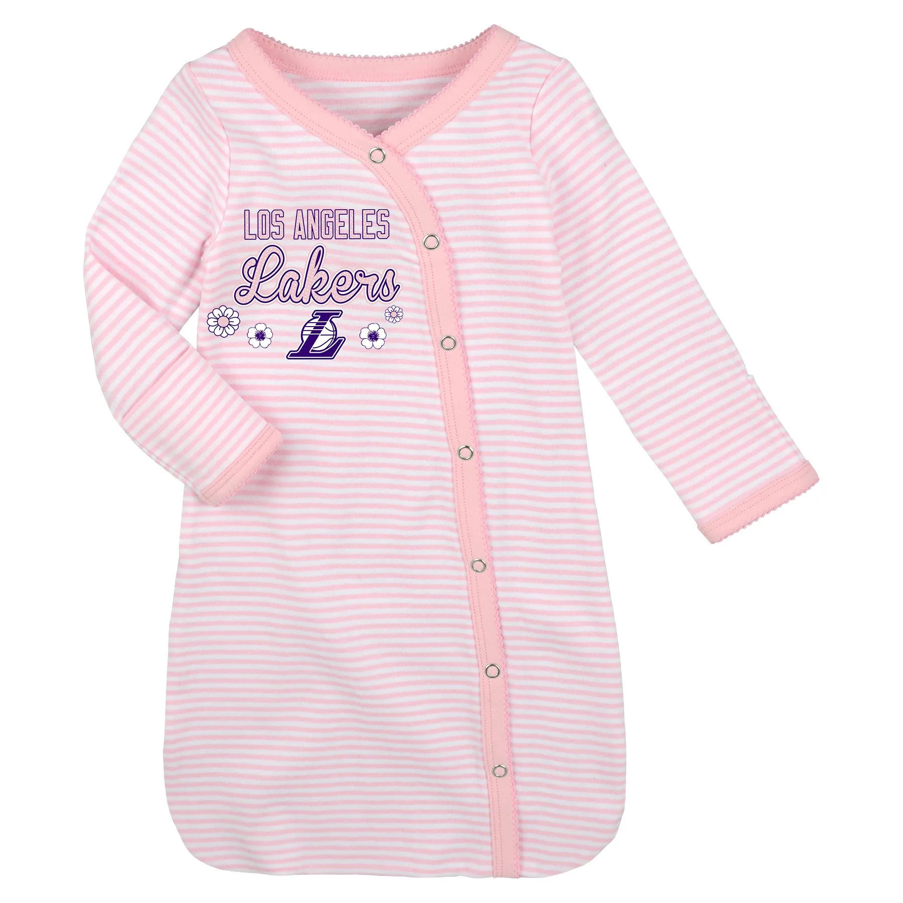 Lakers Pink Newborn Gown, Cap, and Booties
