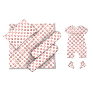 Layette Set with Short-Legged Romper & Booties <br> Heart in Owl <br> <span style="font-size: 11px; font-family:Helvetica,Arial,sans-serif;">Can Be Personalised</span>