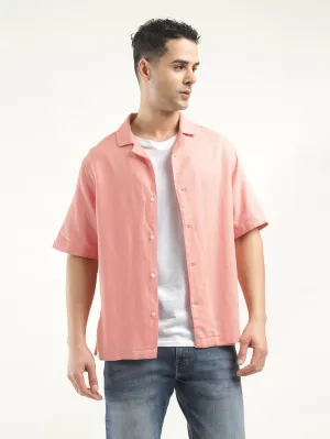 Men's Solid Camp Collar Shirt