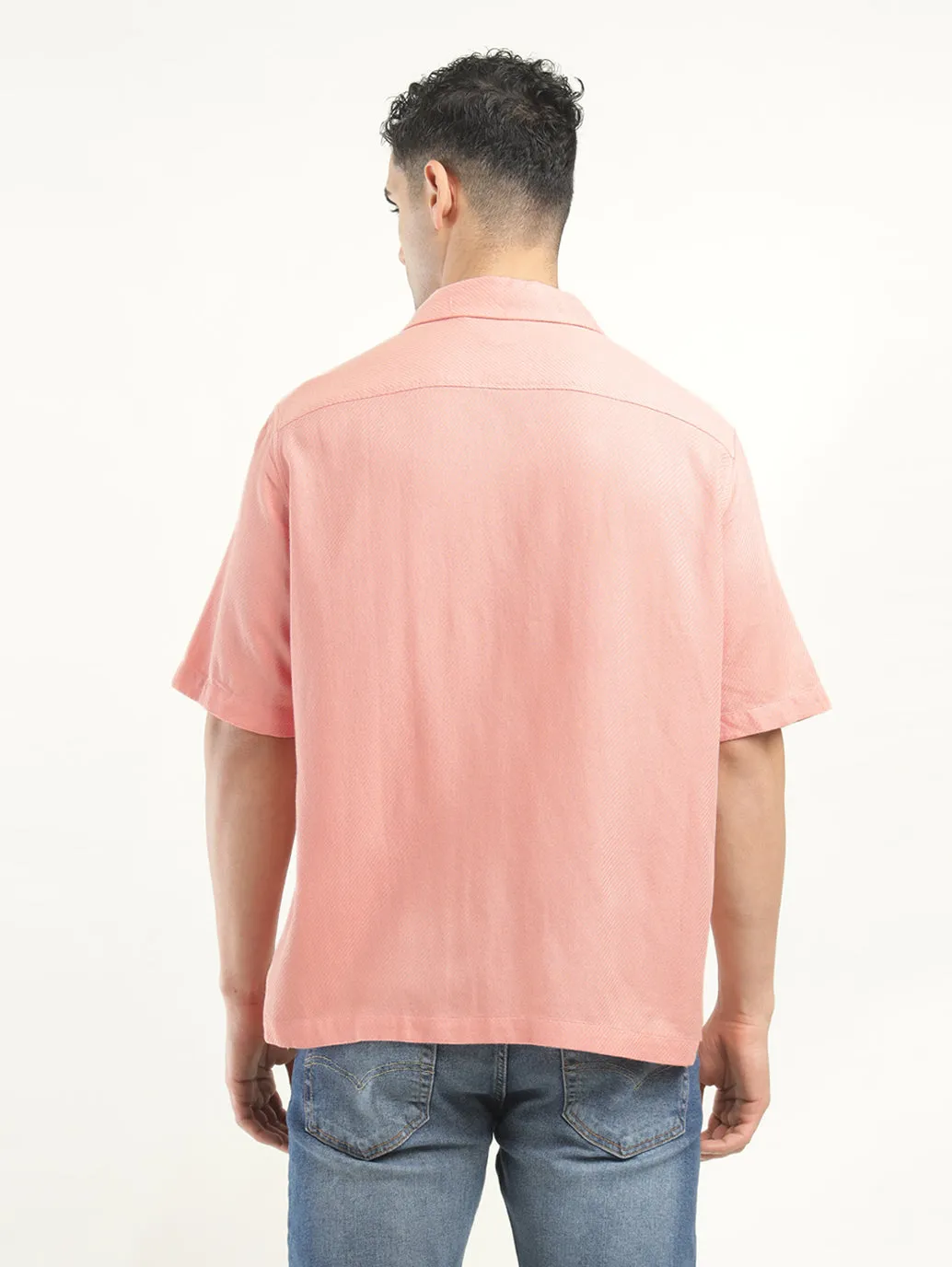 Men's Solid Camp Collar Shirt
