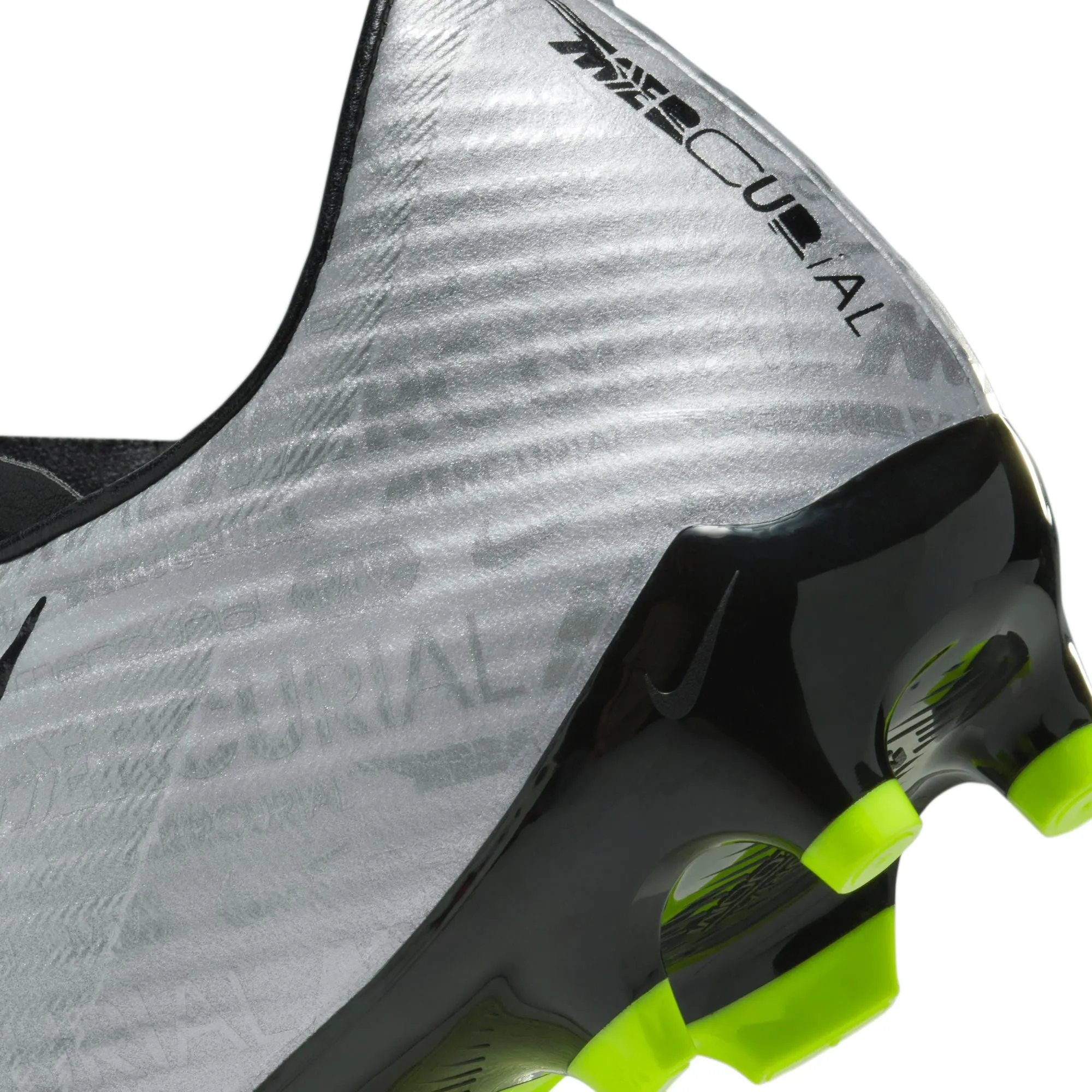 Nike Air Zoom Mercurial Vapor 15 Academy XXV FG/MG Firm Ground Soccer Cleats - MetallicSilver/Volt/Black