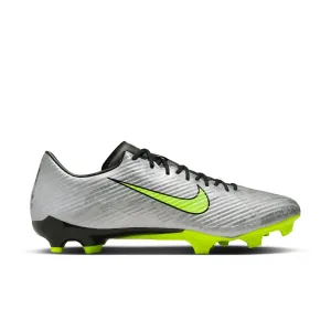 Nike Air Zoom Mercurial Vapor 15 Academy XXV FG/MG Firm Ground Soccer Cleats - MetallicSilver/Volt/Black