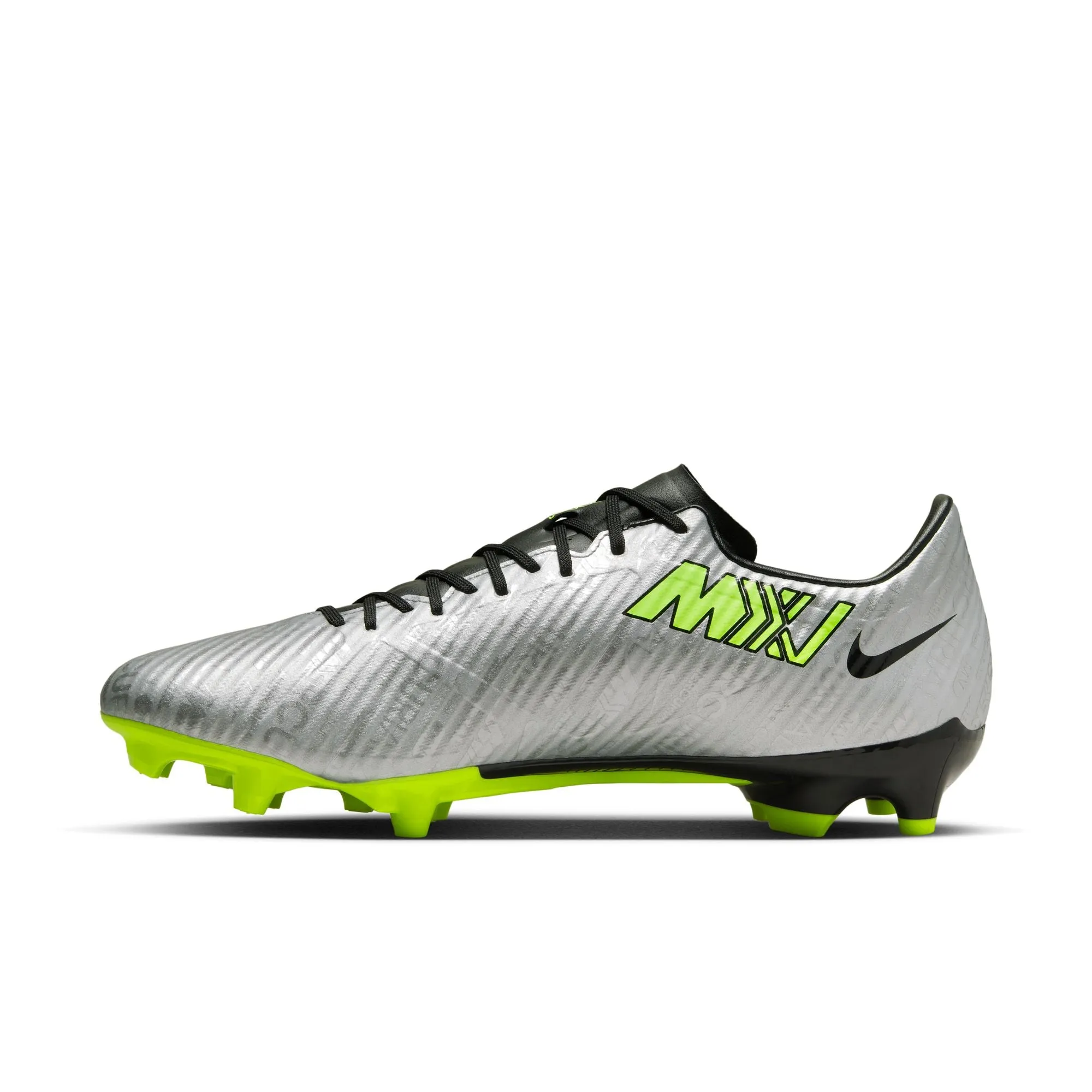 Nike Air Zoom Mercurial Vapor 15 Academy XXV FG/MG Firm Ground Soccer Cleats - MetallicSilver/Volt/Black