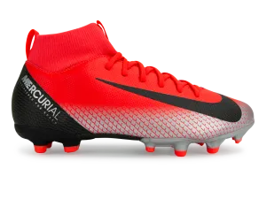 Nike Kids Mercurial CR7 Superfly 6 Academy FG/MG Bright Crimson/Black