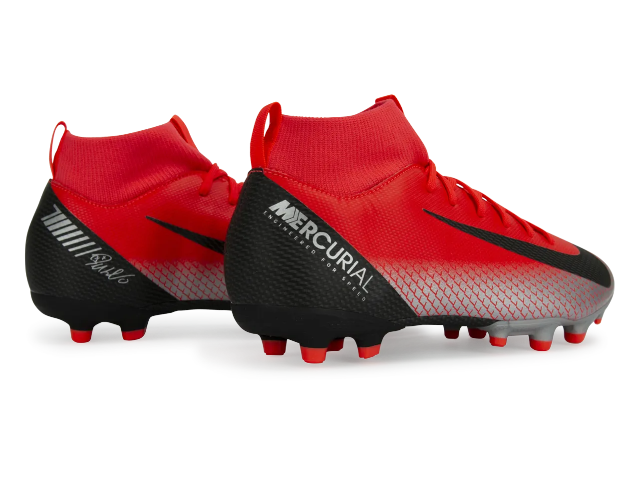 Nike Kids Mercurial CR7 Superfly 6 Academy FG/MG Bright Crimson/Black