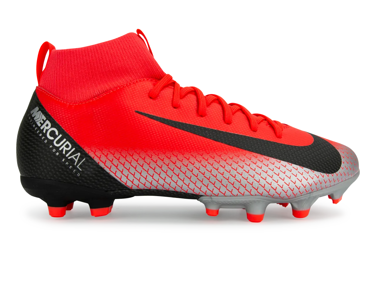 Nike Kids Mercurial CR7 Superfly 6 Academy FG/MG Bright Crimson/Black