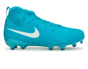 Nike Kids Phantom Luna II Academy FG/MG Blue Fury/White