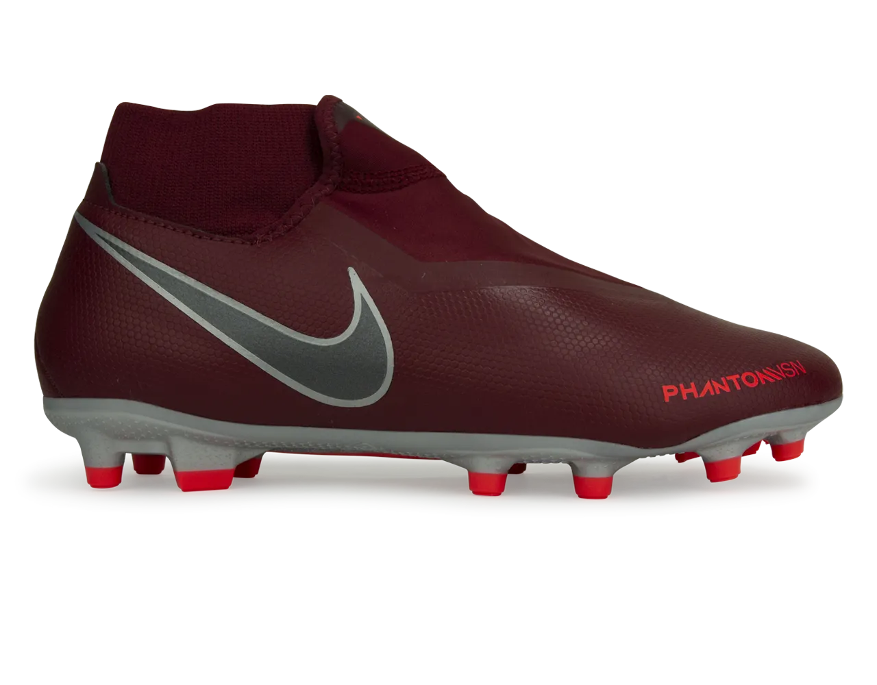 Nike Men's PhantomVSN Academy DF FG/MG Team Red/Metalic Dark Grey