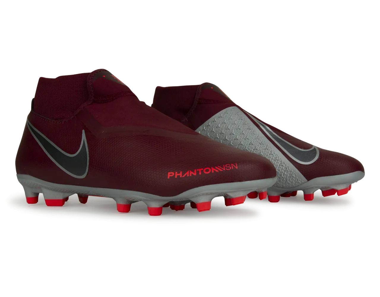 Nike Men's PhantomVSN Academy DF FG/MG Team Red/Metalic Dark Grey