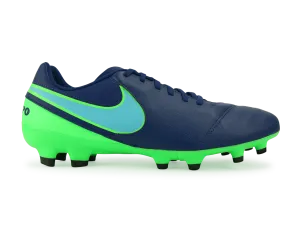 Nike Men's Tiempo Genio II FG Coastal Blue/Polarized Blue/Rage Green