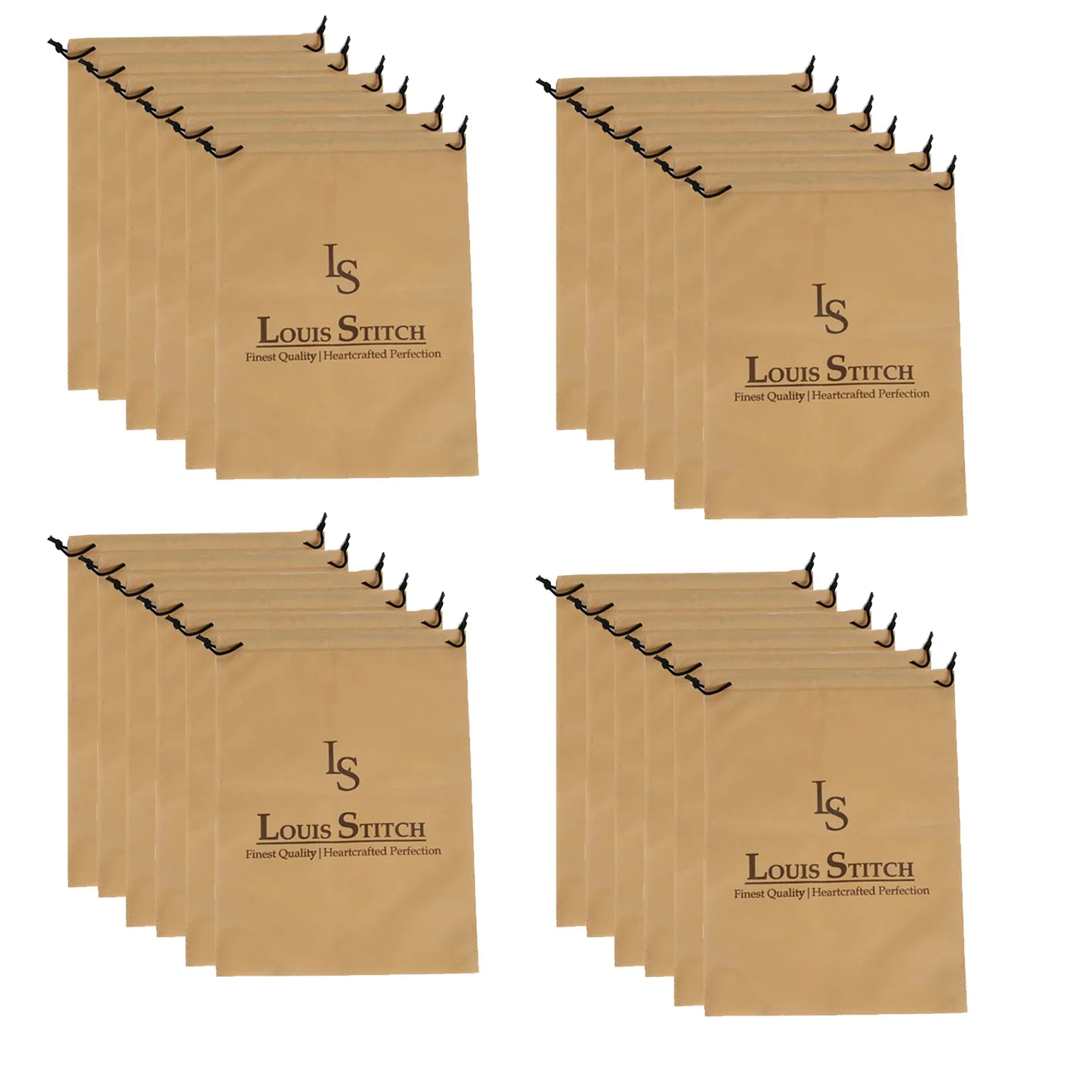 Non Woven Shoe Bag Pack Of  24 Beige Plain