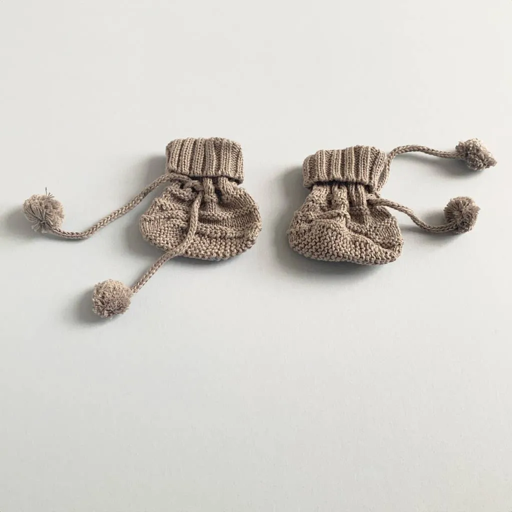 Organic Hand-Knit Baby Booties