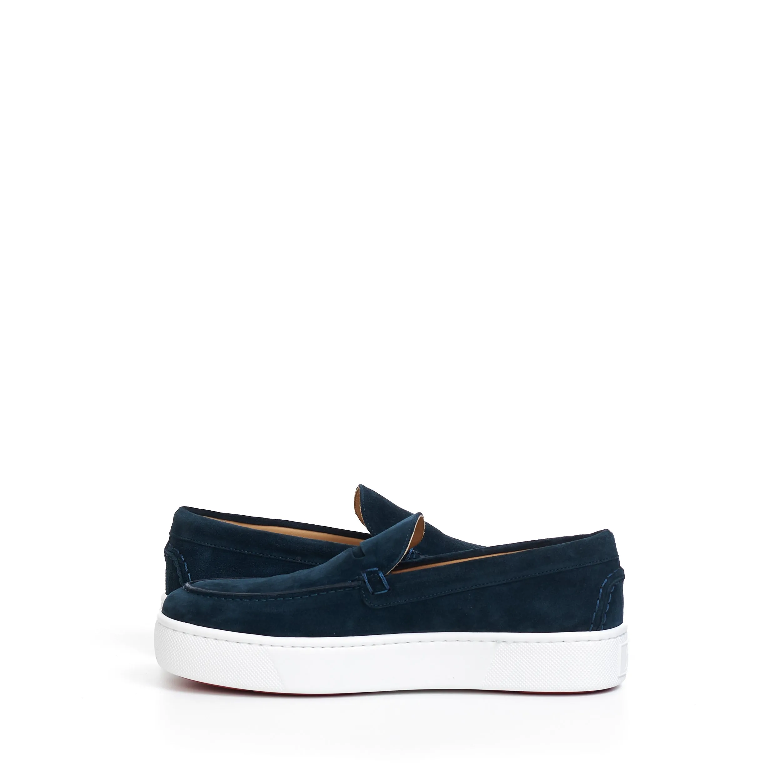 Paqueboat Boat Shoes In Caspien Blue Veau Velours
