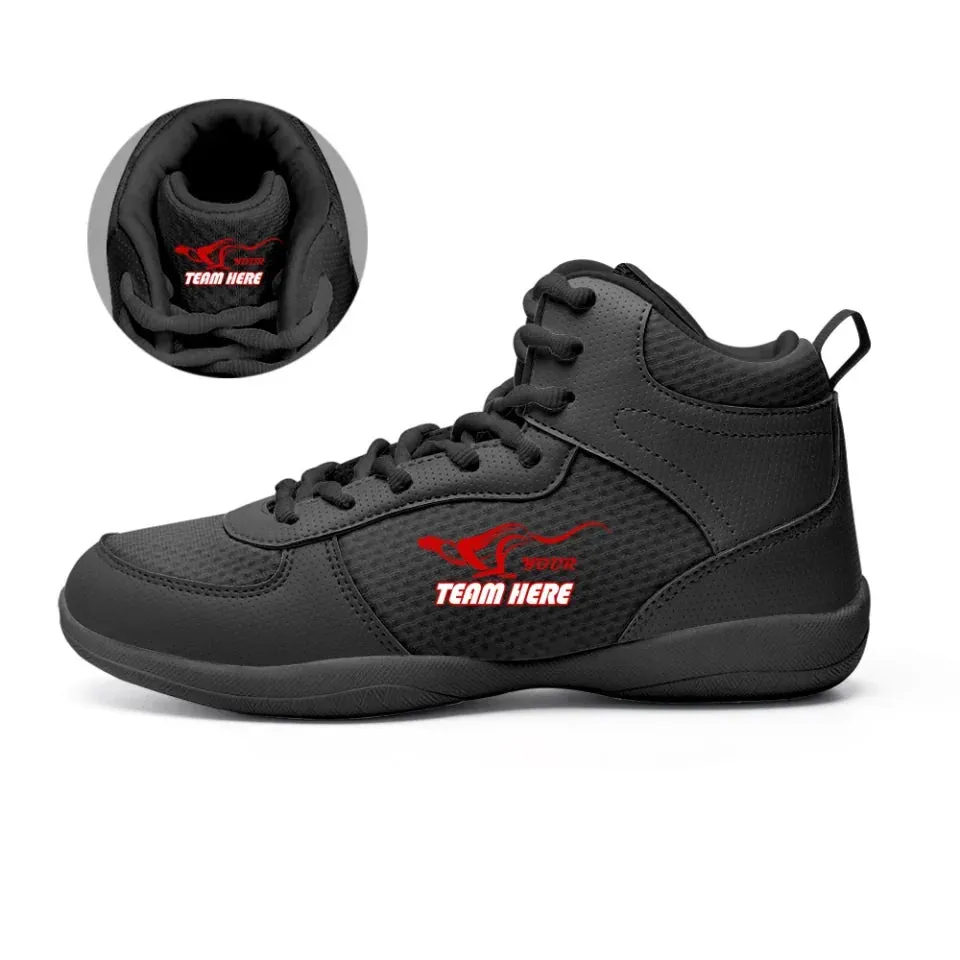 Personalized Cheerleading Shoes, Custom Cheer High Cut Shoes, Frofessional Comfortable, Put name or Team name on it, XF2302