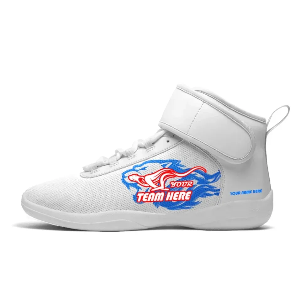 Personalized Cheerleading Shoes, Custom Cheer High Cut Shoes, Professional Comfortable, Put name or Team name on it, CH055-w