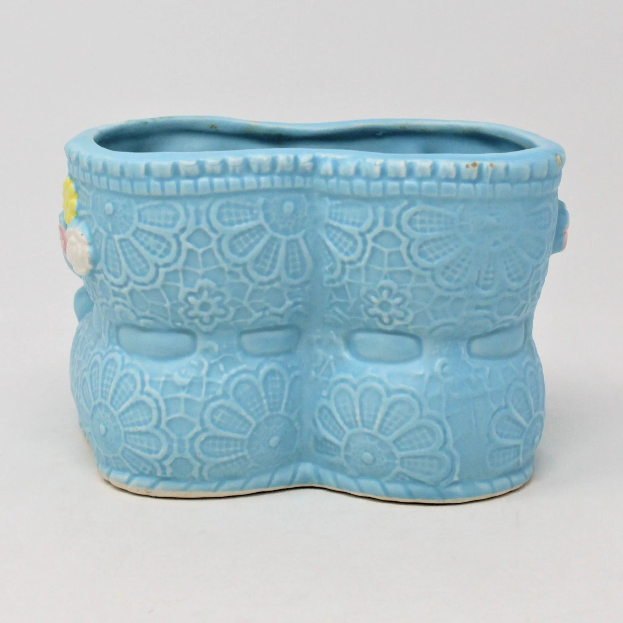 Planter / Baby Nursery, Nancy Pew, Booties, Vintage Japan