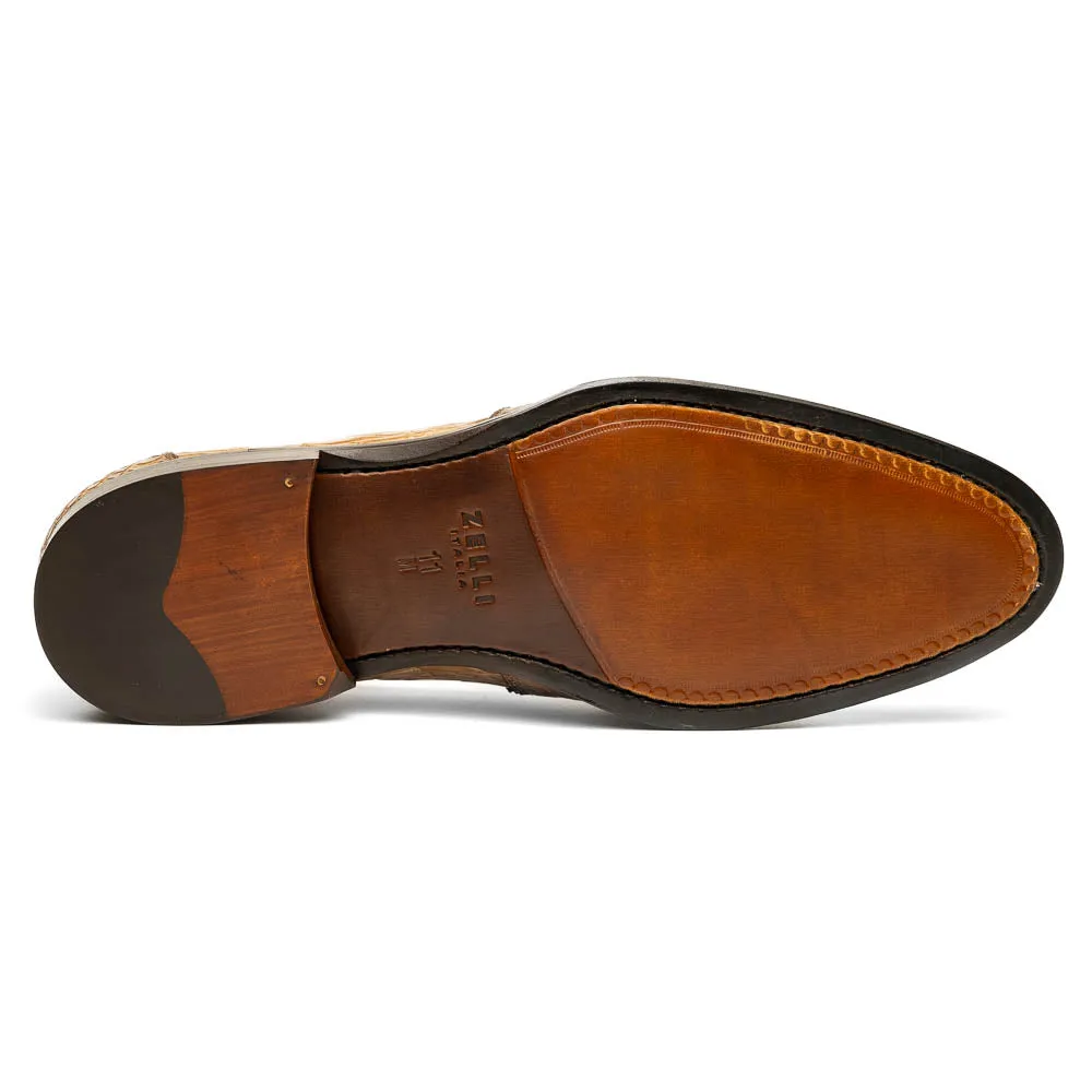 Roma Crocodile Penny Loafer in Taupe by Zelli Italia