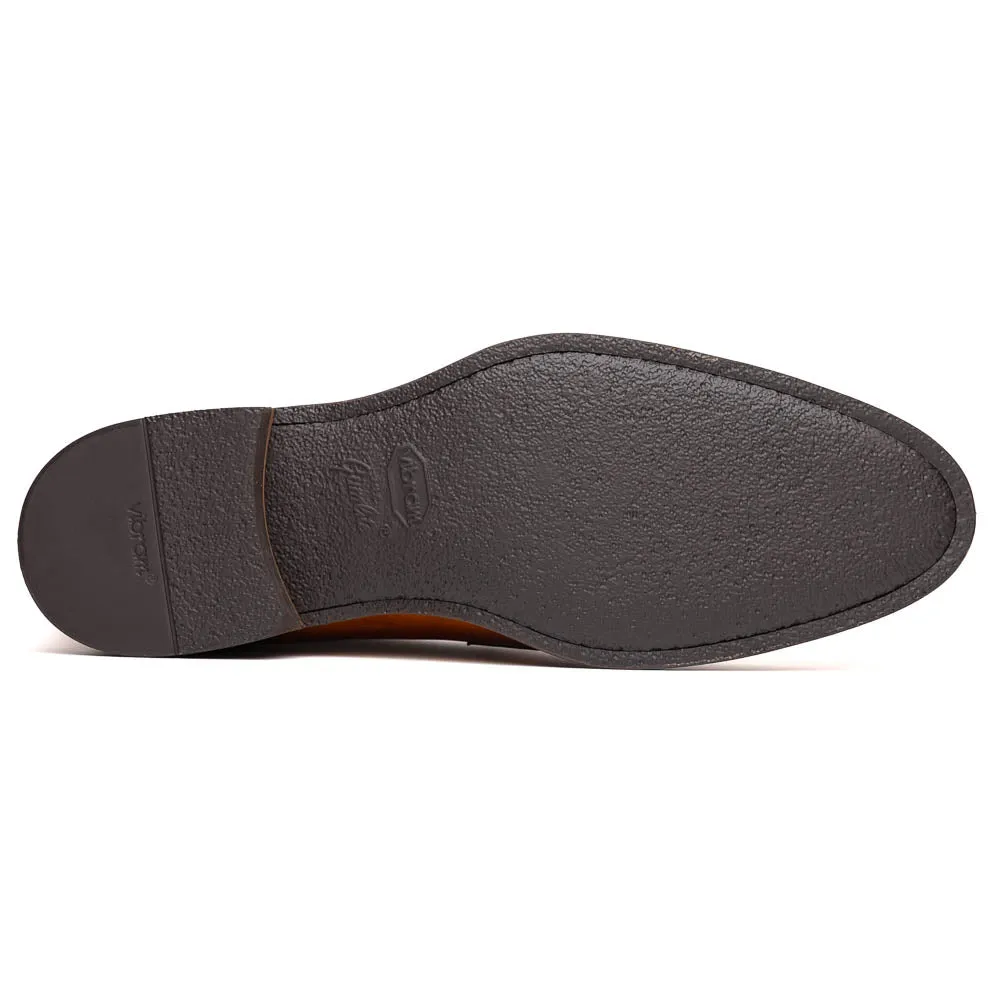 Roma Hand Burnished Italian Calfskin Penny Loafer in Camel by Zelli Italia