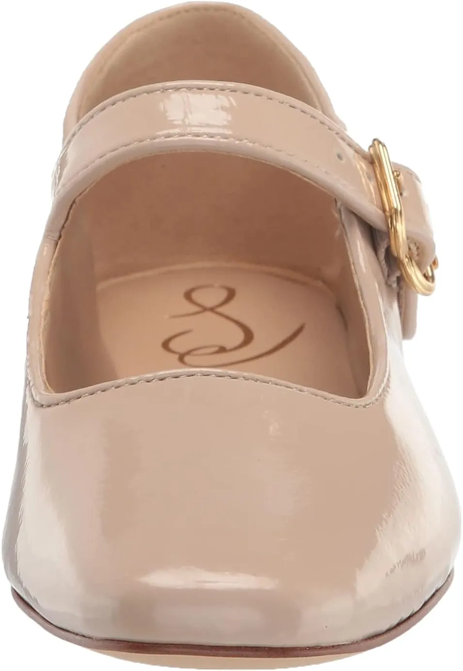 Sam Edelman Michaela Mary Jane Chai Latte Pull On Buckle Ankle Strap Flats Shoes