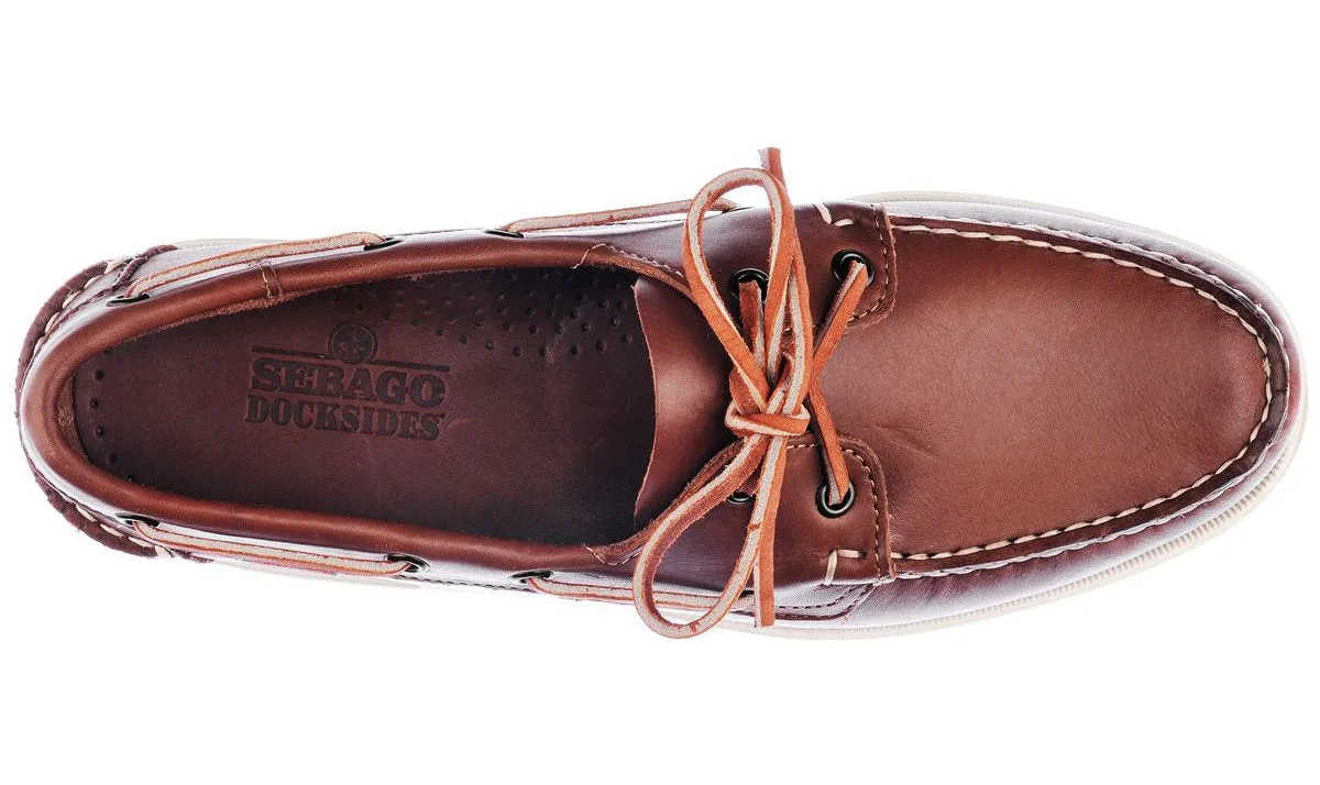 Sebago Men's 7000H00 Docksides Portland Leather Boat Shoes Brown