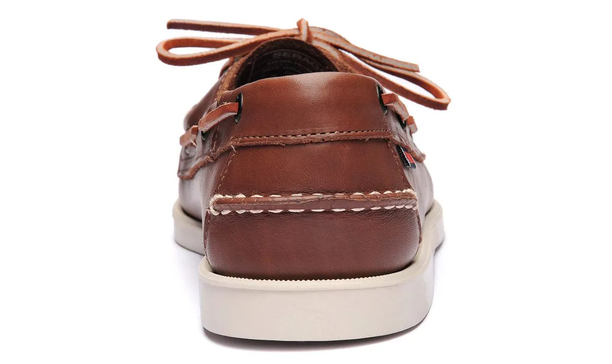 Sebago Men's 7000H00 Docksides Portland Leather Boat Shoes Brown