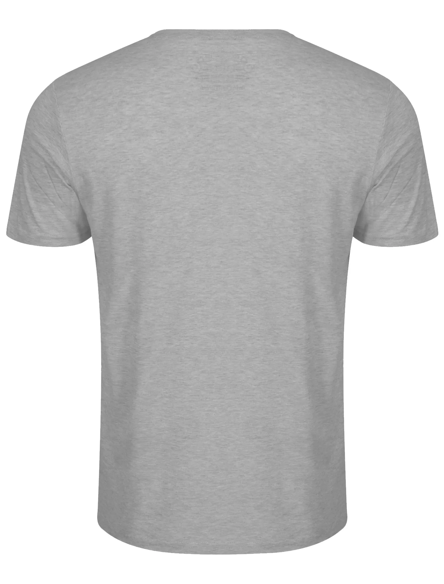 Shack Motif Cotton Crew Neck T-Shirt In Light Grey Marl - South Shore