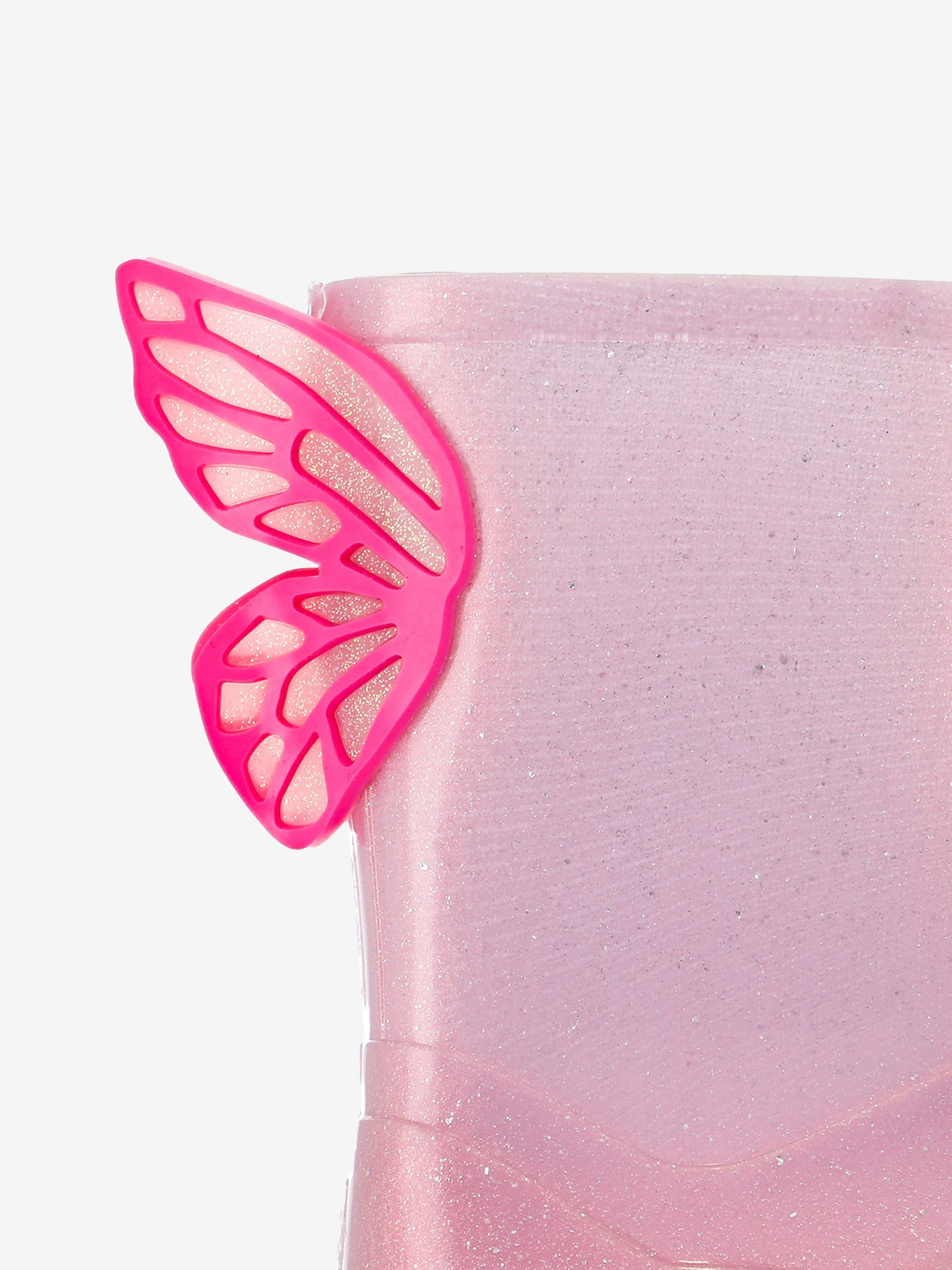Sophia Webster Girls Butterfly Wellies in Pink