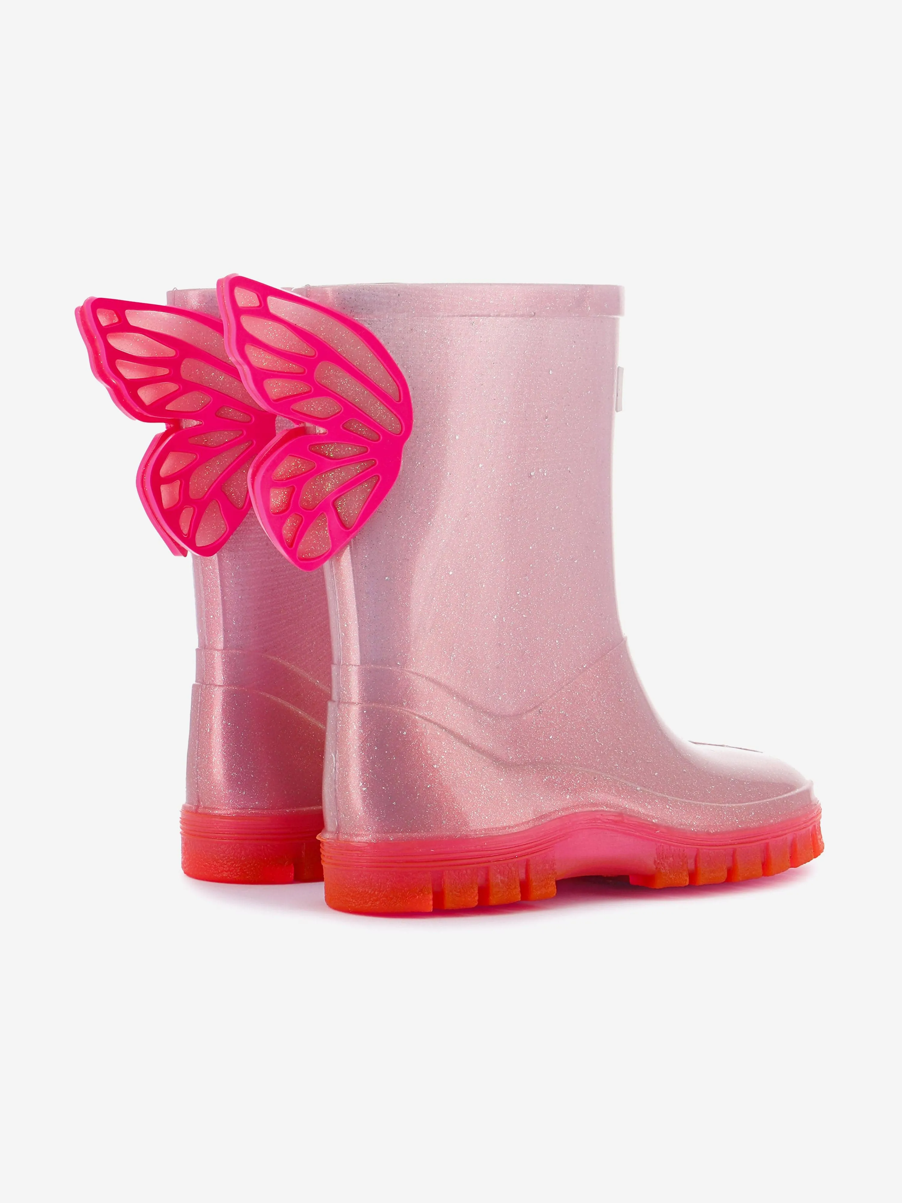 Sophia Webster Girls Butterfly Wellies in Pink