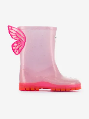 Sophia Webster Girls Butterfly Wellies in Pink