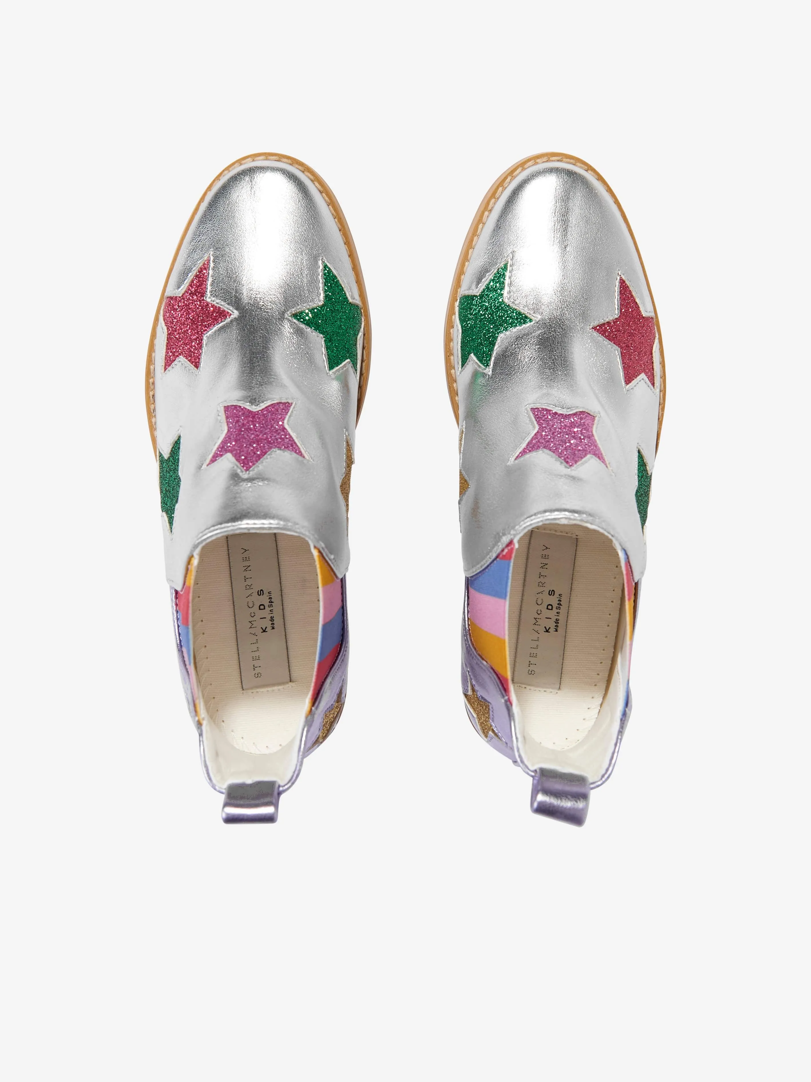 Stella McCartney Girls Star Ankle Boots in Silver