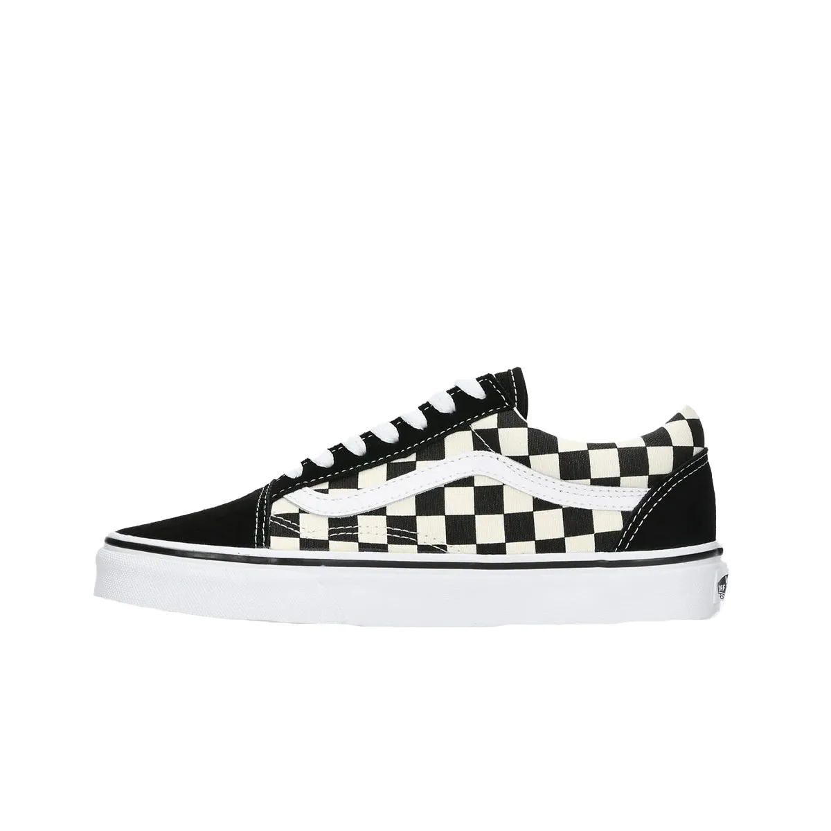 Vans Unisex Primary Check Old Skool Skateboarding Shoes VN0A38G1P0S Black/White