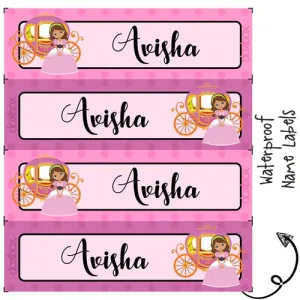 Waterproof Labels - PRINCESS - Pack of 88 labels - PREPAID ONLY
