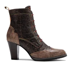 Women's Plaid Pattern Handmade High-heel Shoes